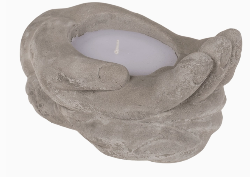 Kaars in handen van steen - Afbeelding 2